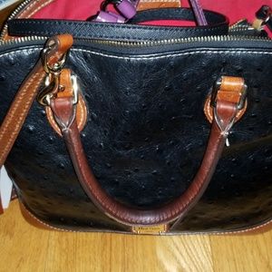 DOONEY & BOURKE Black & Tan Ostrich